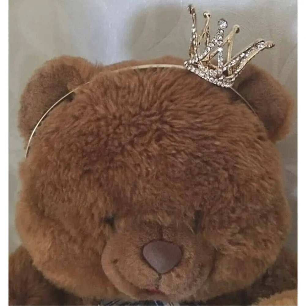 Crystal Mini Crown Headband Gold Tone Princess Tiara Women Girls OS New-No-Tags